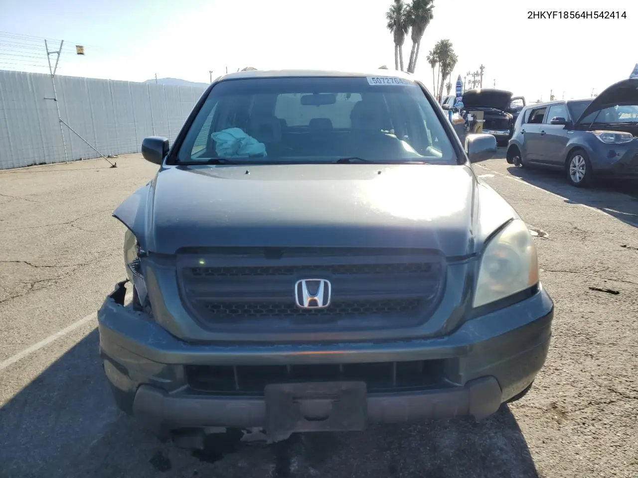 2004 Honda Pilot Exl VIN: 2HKYF18564H542414 Lot: 50727645