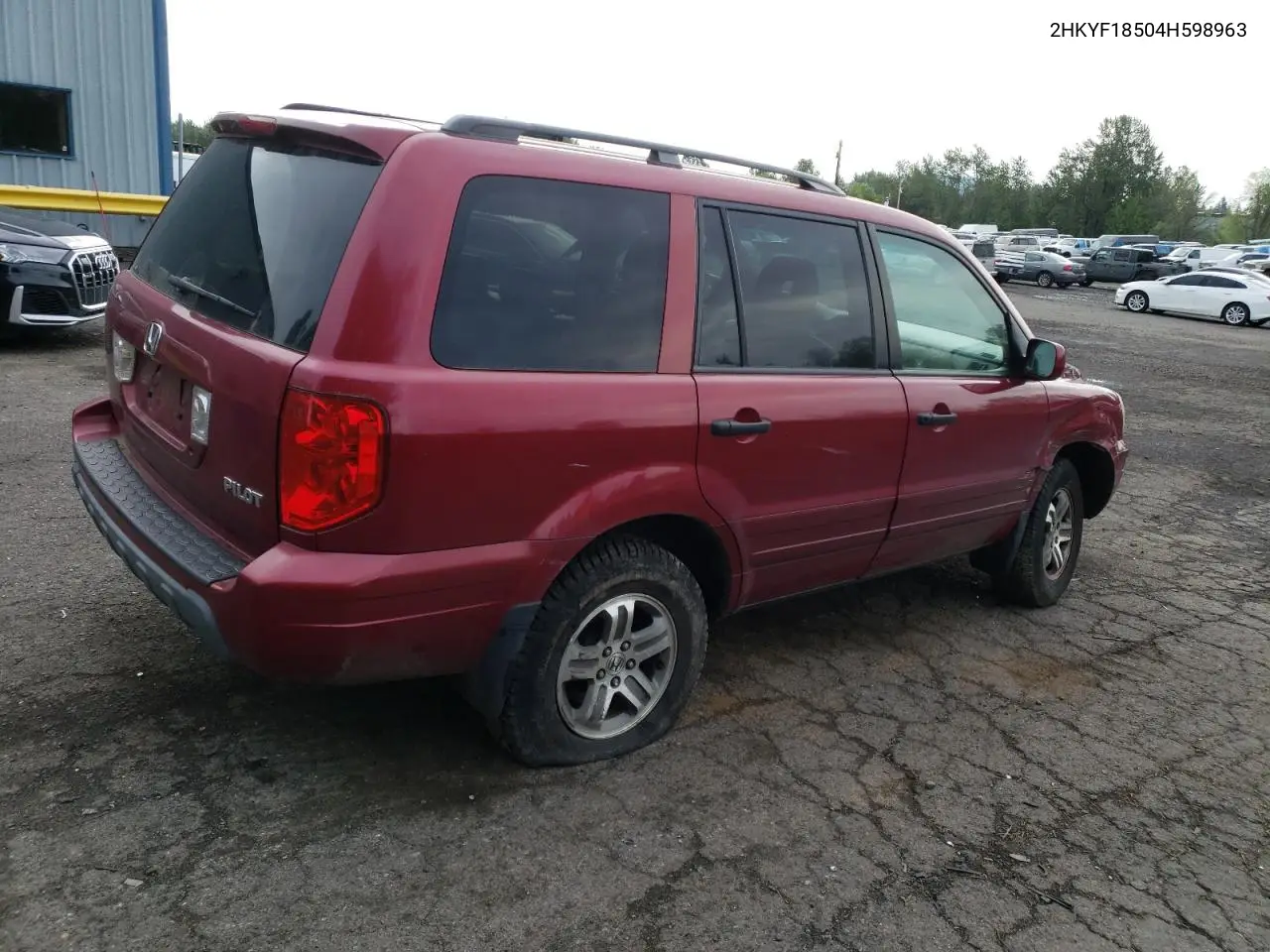 2004 Honda Pilot Exl VIN: 2HKYF18504H598963 Lot: 56636705