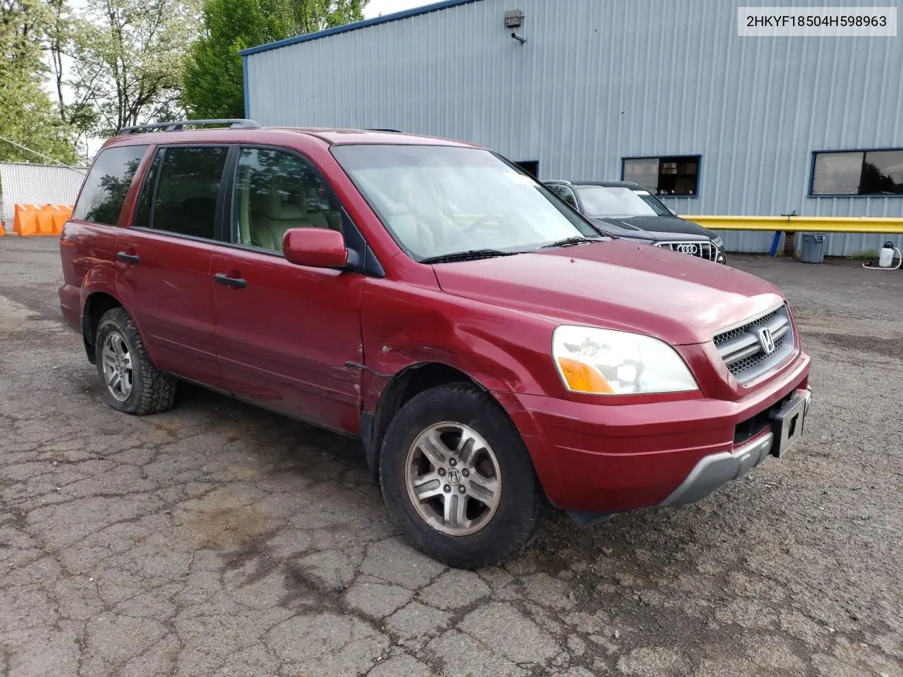 2004 Honda Pilot Exl VIN: 2HKYF18504H598963 Lot: 56636705