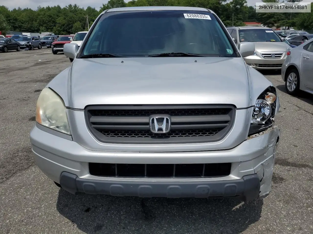 2004 Honda Pilot Lx VIN: 2HKYF18174H614881 Lot: 62088355