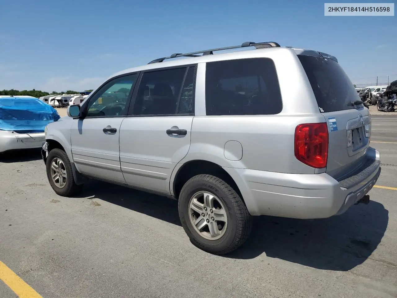 2004 Honda Pilot Ex VIN: 2HKYF18414H516598 Lot: 62505065