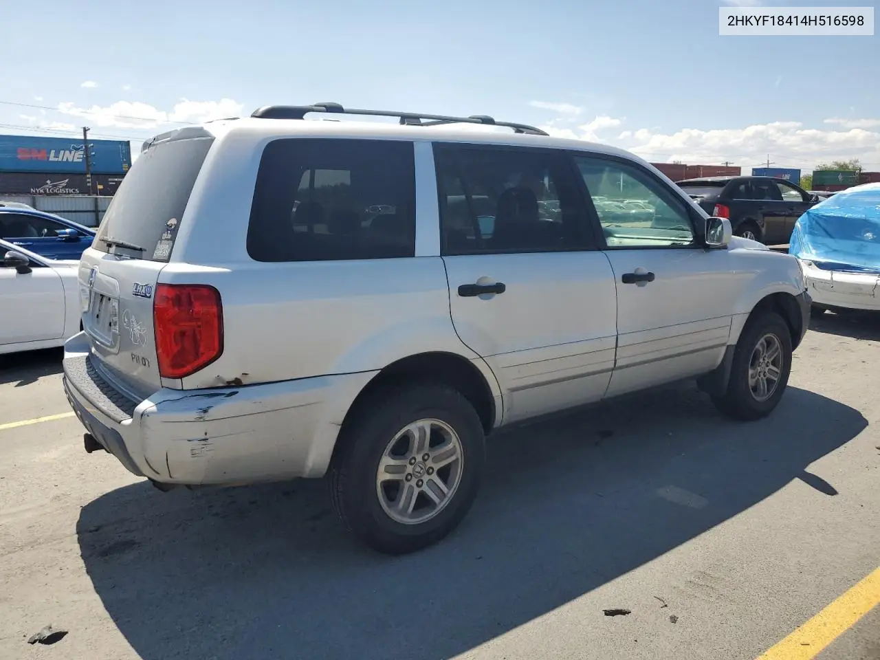 2004 Honda Pilot Ex VIN: 2HKYF18414H516598 Lot: 62505065