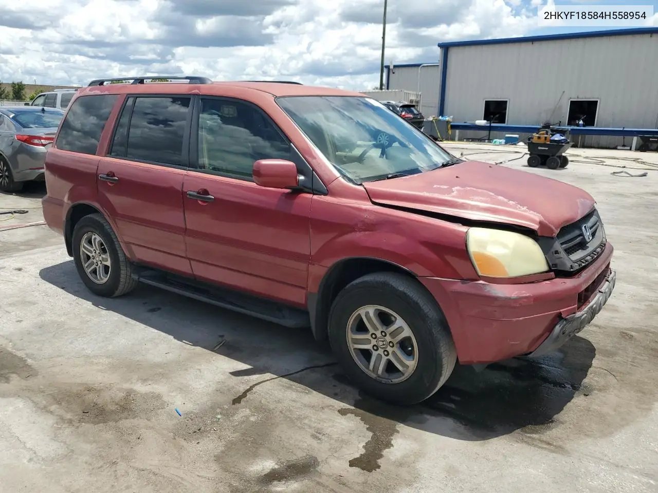 2004 Honda Pilot Exl VIN: 2HKYF18584H558954 Lot: 62541605
