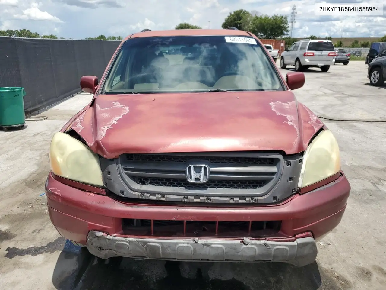 2004 Honda Pilot Exl VIN: 2HKYF18584H558954 Lot: 62541605