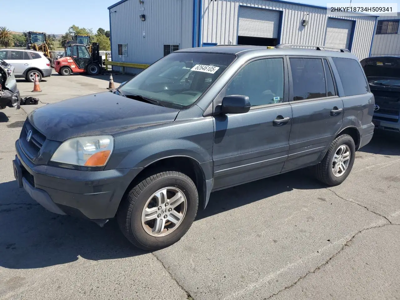 2004 Honda Pilot Exl VIN: 2HKYF18734H509341 Lot: 62646105