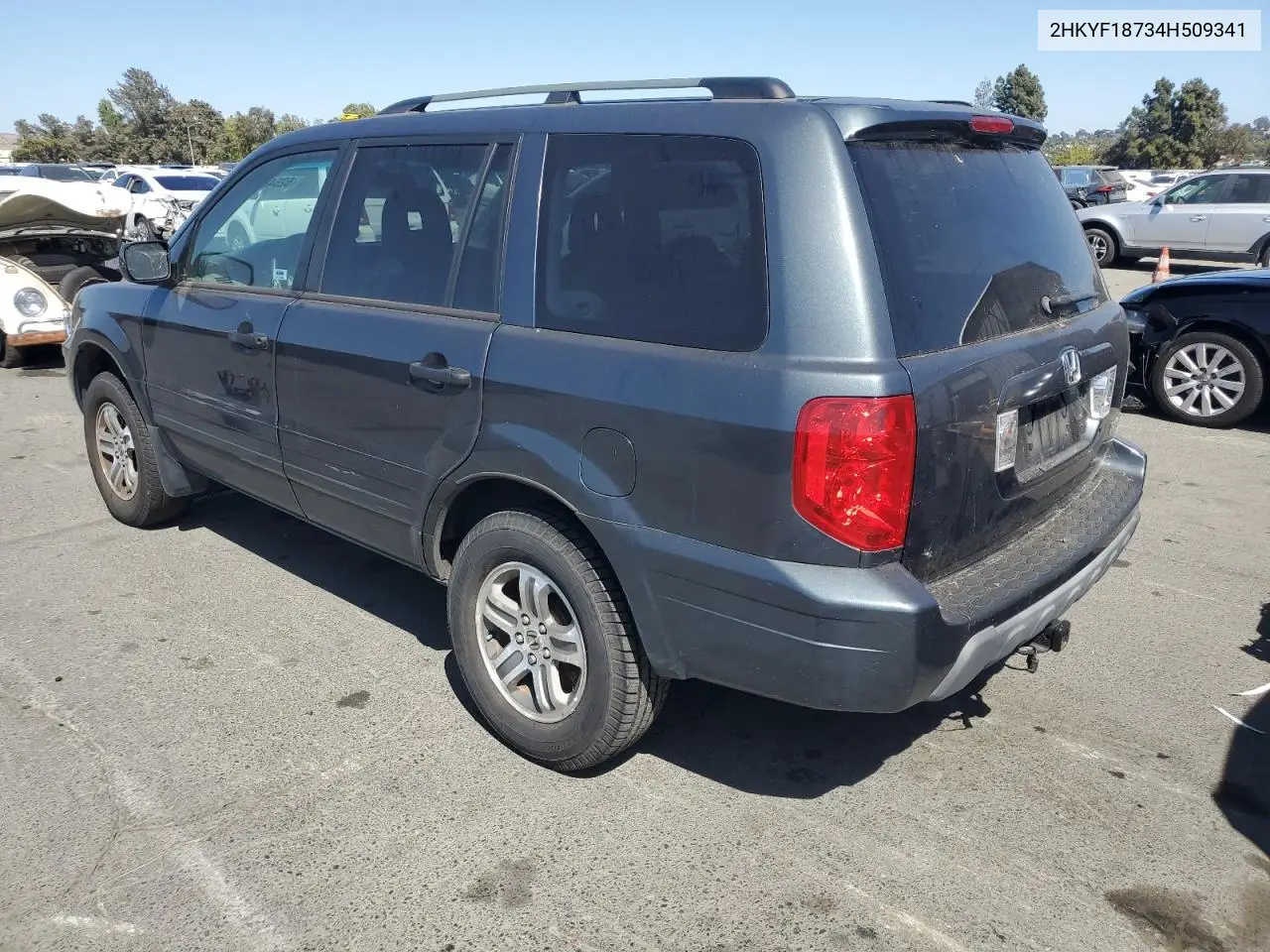 2004 Honda Pilot Exl VIN: 2HKYF18734H509341 Lot: 62646105