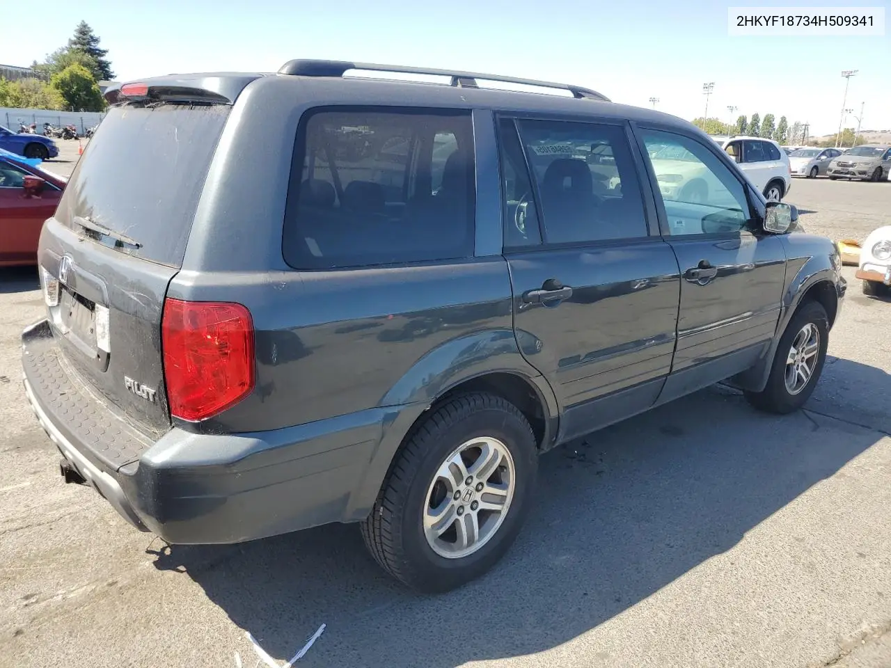 2004 Honda Pilot Exl VIN: 2HKYF18734H509341 Lot: 62646105