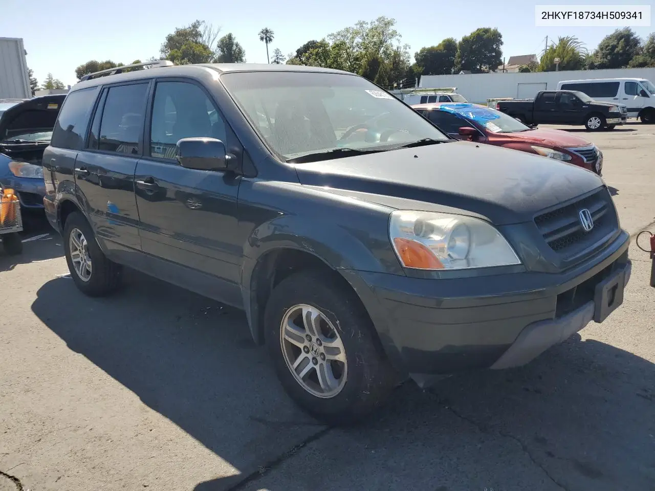 2004 Honda Pilot Exl VIN: 2HKYF18734H509341 Lot: 62646105