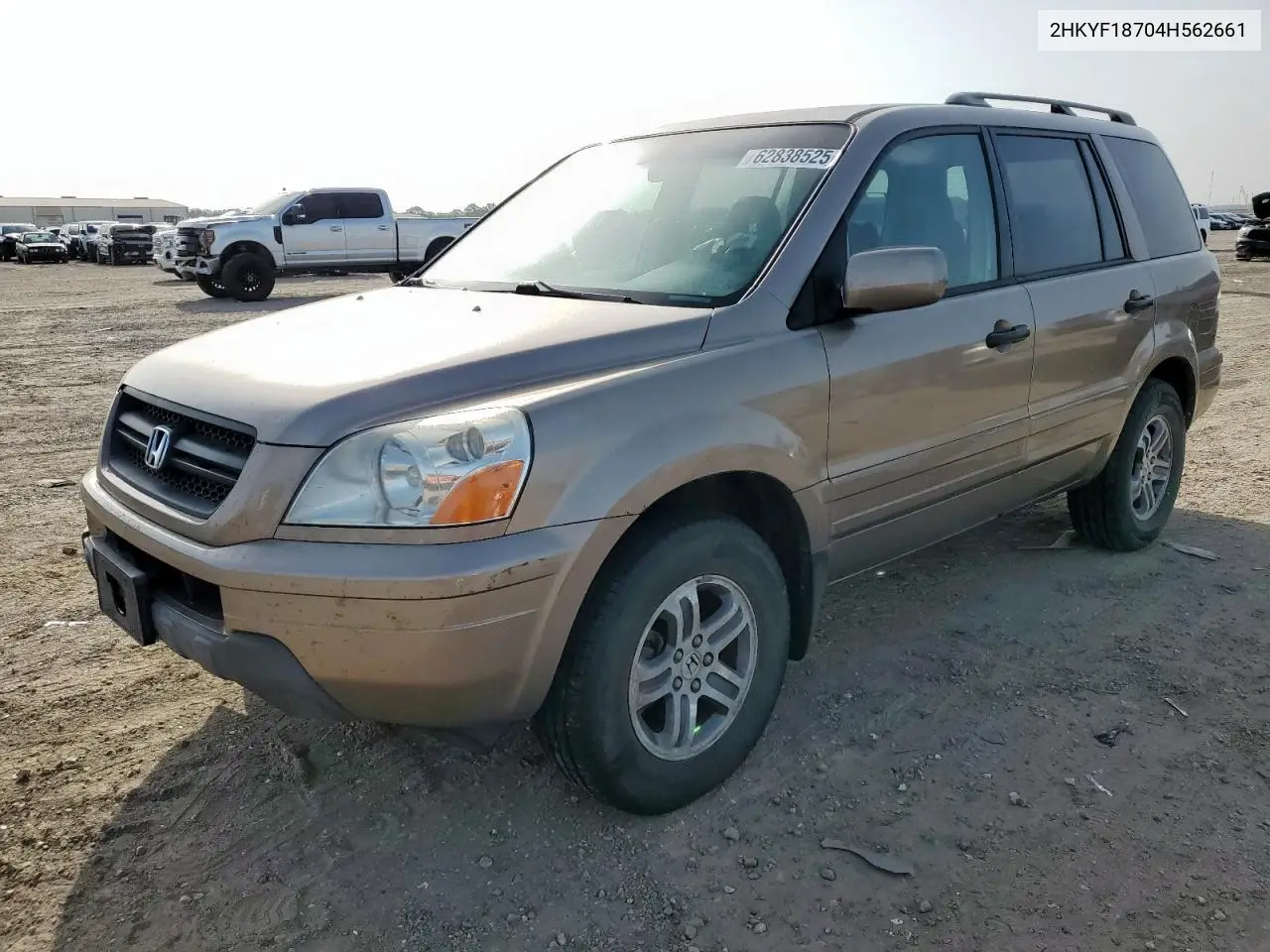 2004 Honda Pilot Exl VIN: 2HKYF18704H562661 Lot: 62838525