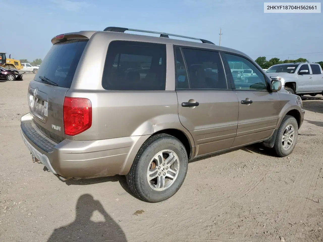 2004 Honda Pilot Exl VIN: 2HKYF18704H562661 Lot: 62838525