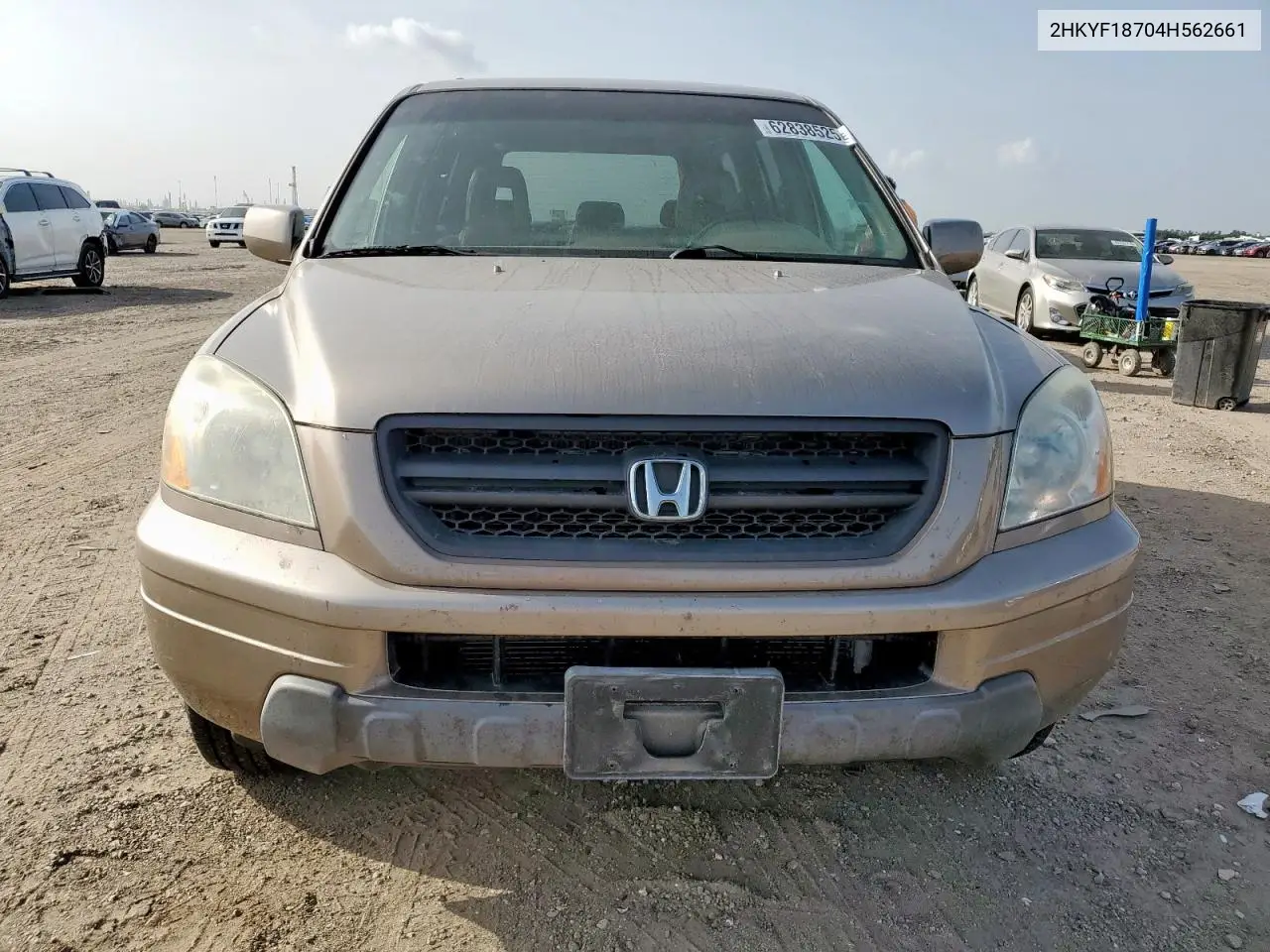2004 Honda Pilot Exl VIN: 2HKYF18704H562661 Lot: 62838525