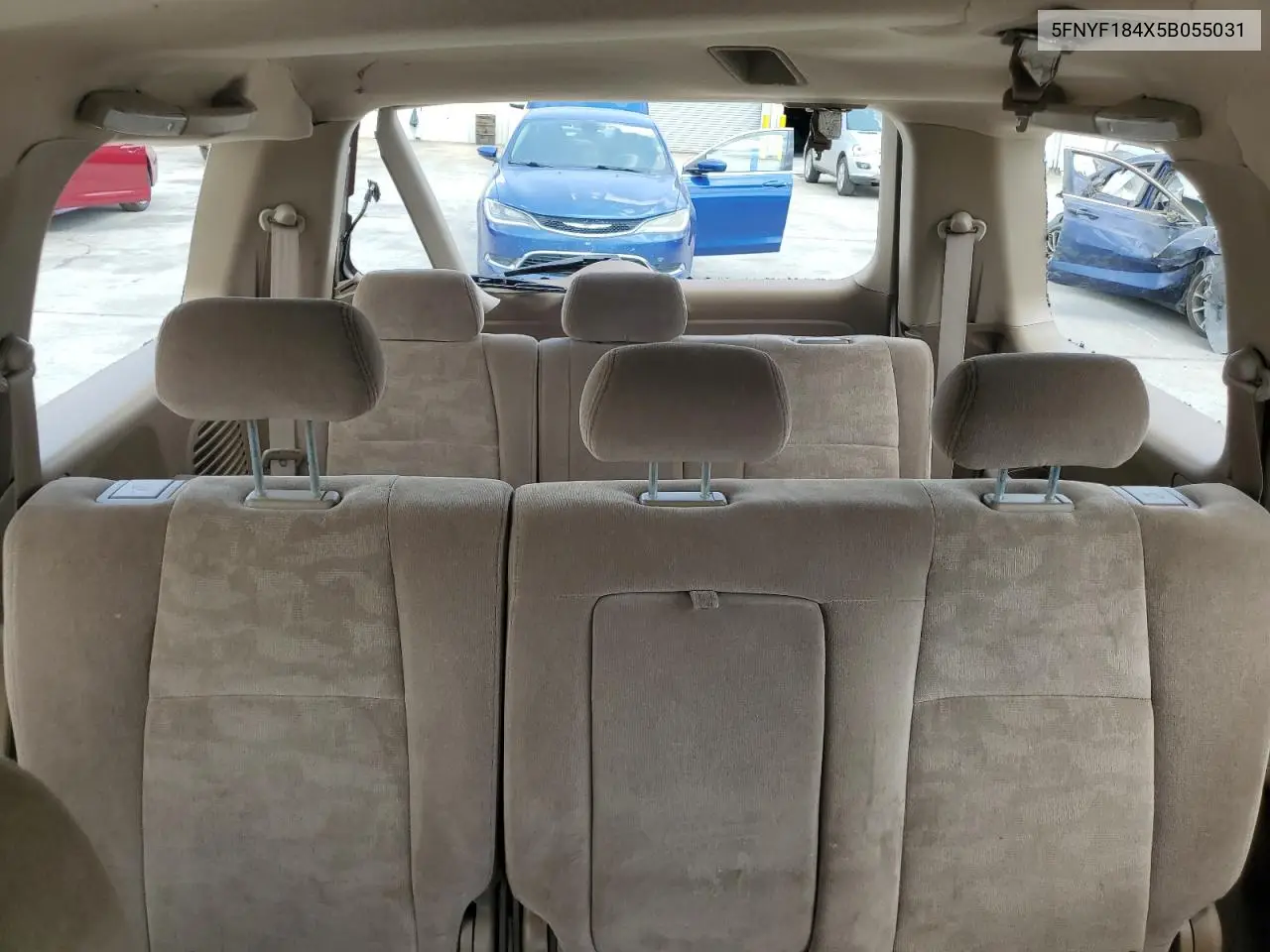 2005 Honda Pilot Ex VIN: 5FNYF184X5B055031 Lot: 55014655