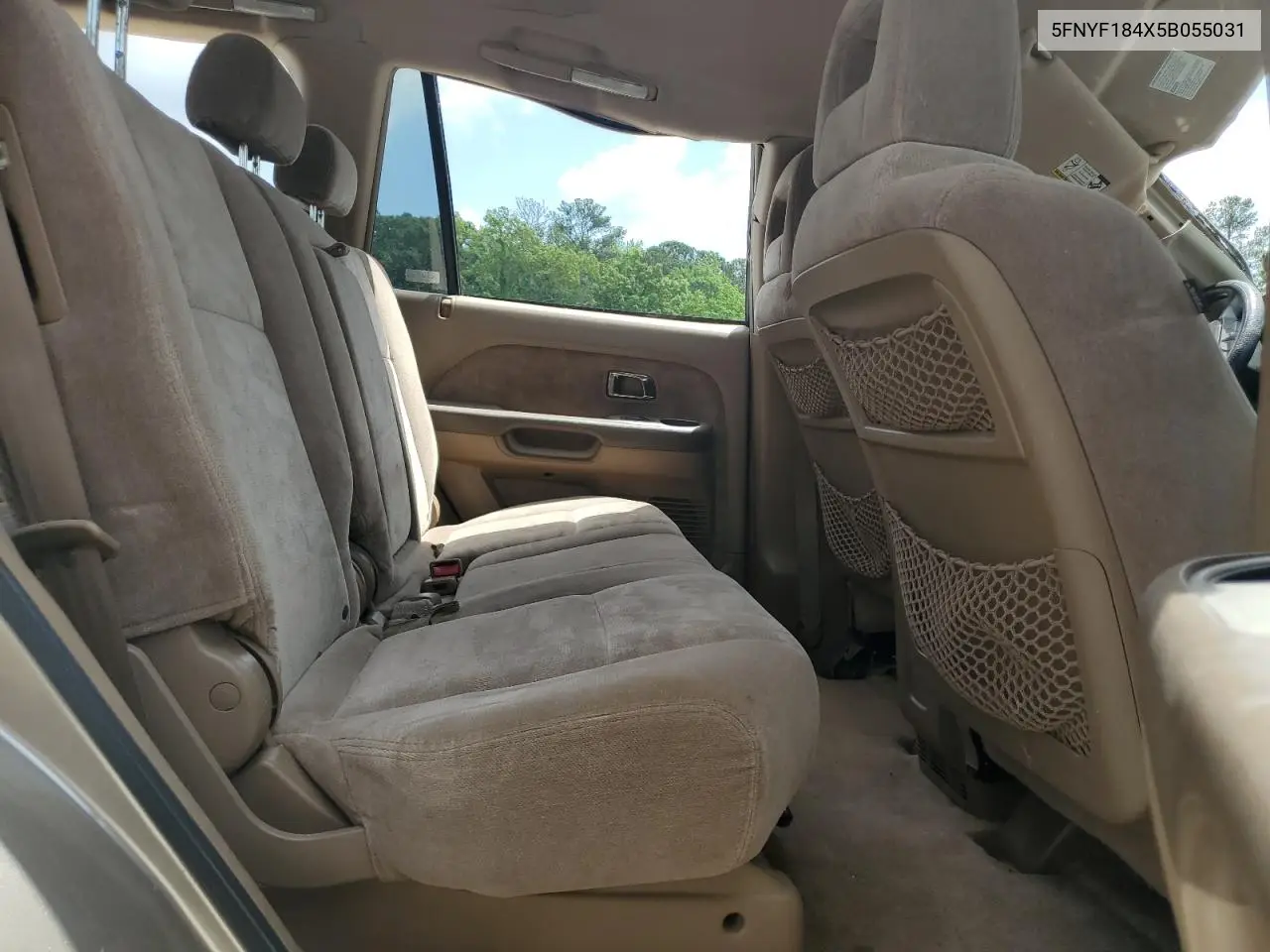 2005 Honda Pilot Ex VIN: 5FNYF184X5B055031 Lot: 55014655