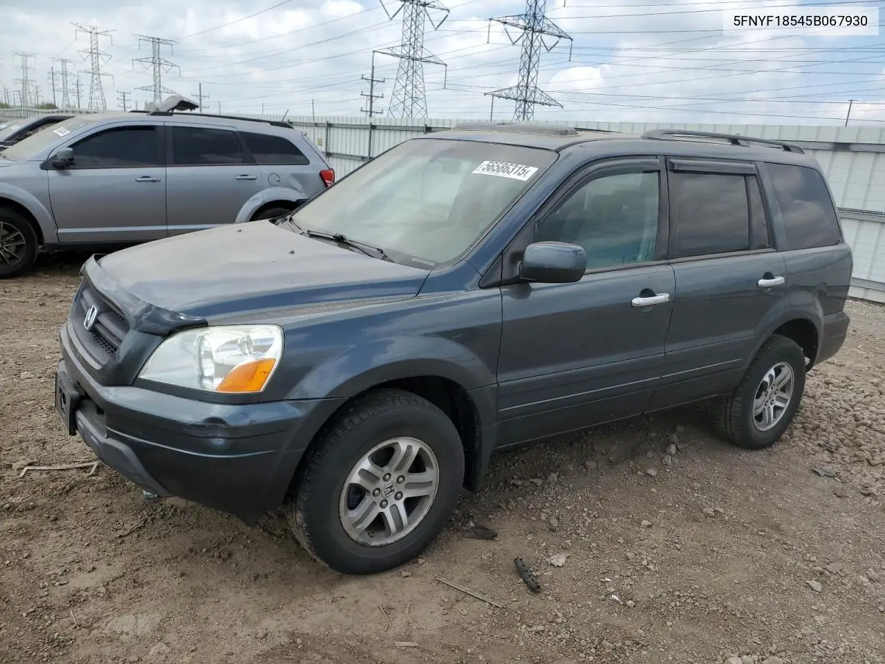 2005 Honda Pilot Exl VIN: 5FNYF18545B067930 Lot: 56586315
