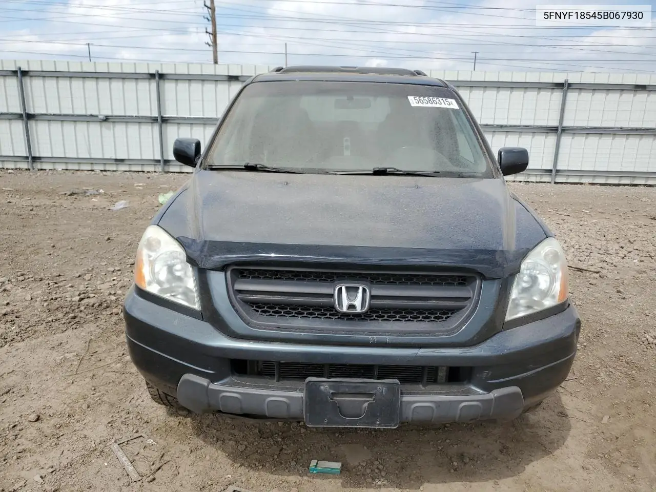 2005 Honda Pilot Exl VIN: 5FNYF18545B067930 Lot: 56586315