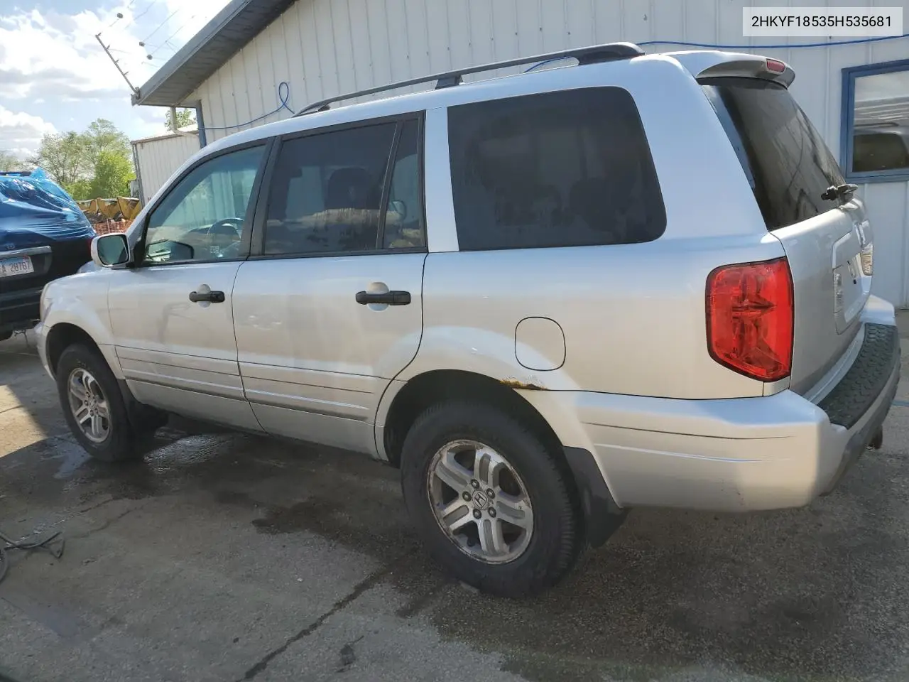 2005 Honda Pilot Exl VIN: 2HKYF18535H535681 Lot: 56692385