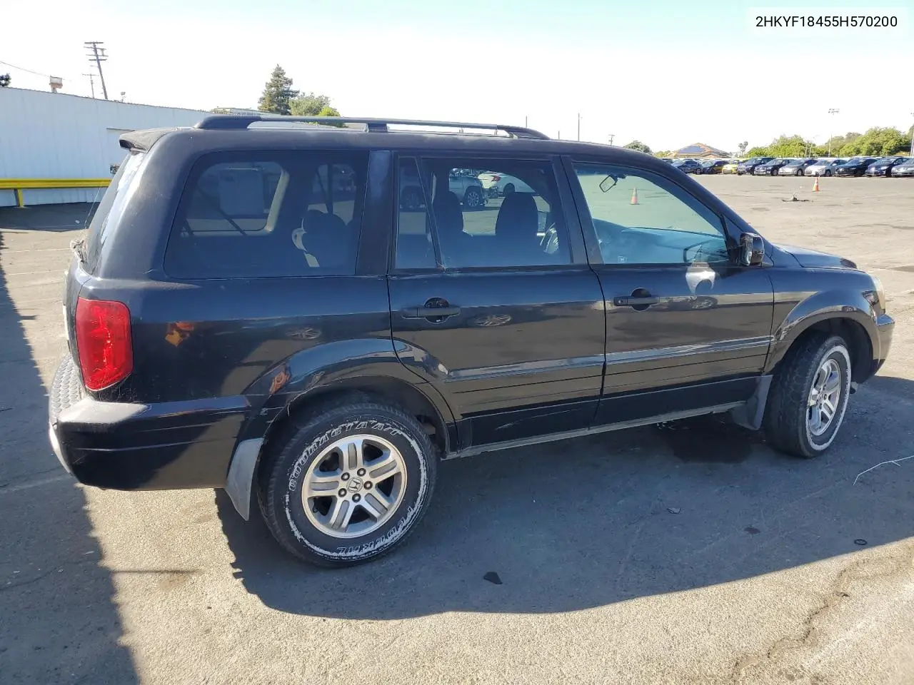 2005 Honda Pilot Ex VIN: 2HKYF18455H570200 Lot: 56999135