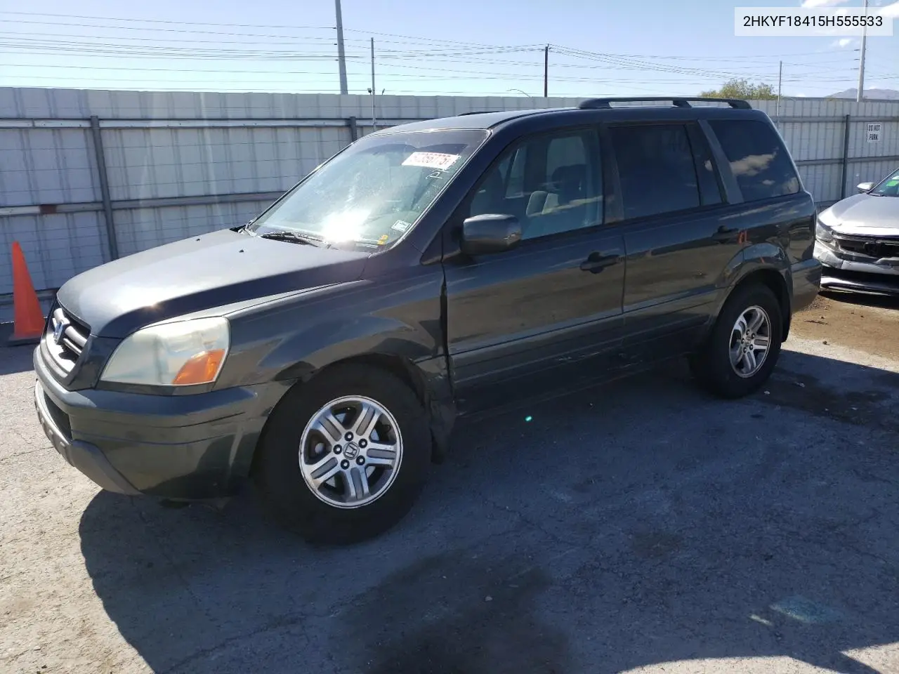 2005 Honda Pilot Ex VIN: 2HKYF18415H555533 Lot: 57356775