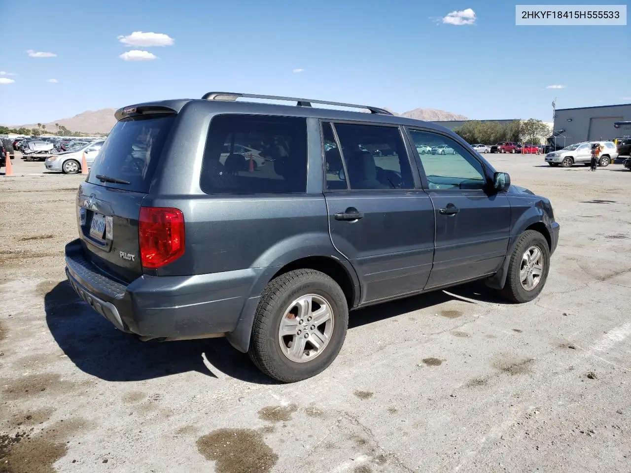 2005 Honda Pilot Ex VIN: 2HKYF18415H555533 Lot: 57356775