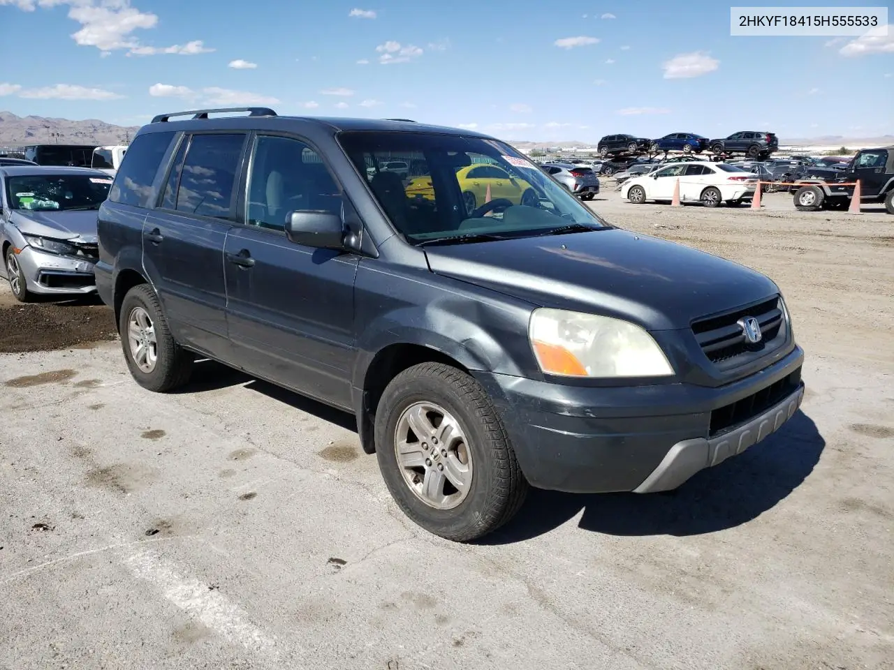 2005 Honda Pilot Ex VIN: 2HKYF18415H555533 Lot: 57356775