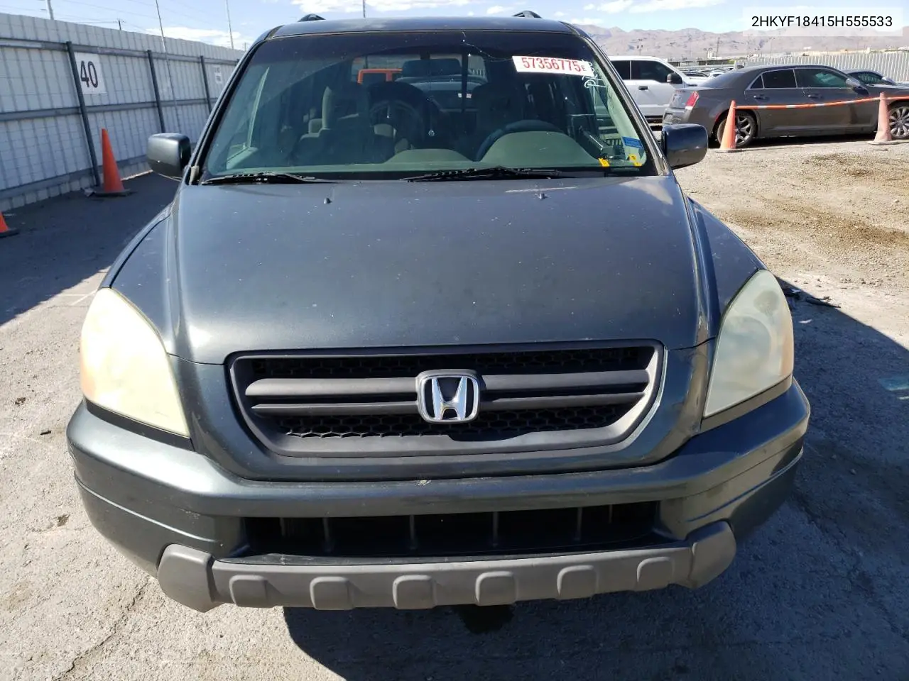 2005 Honda Pilot Ex VIN: 2HKYF18415H555533 Lot: 57356775