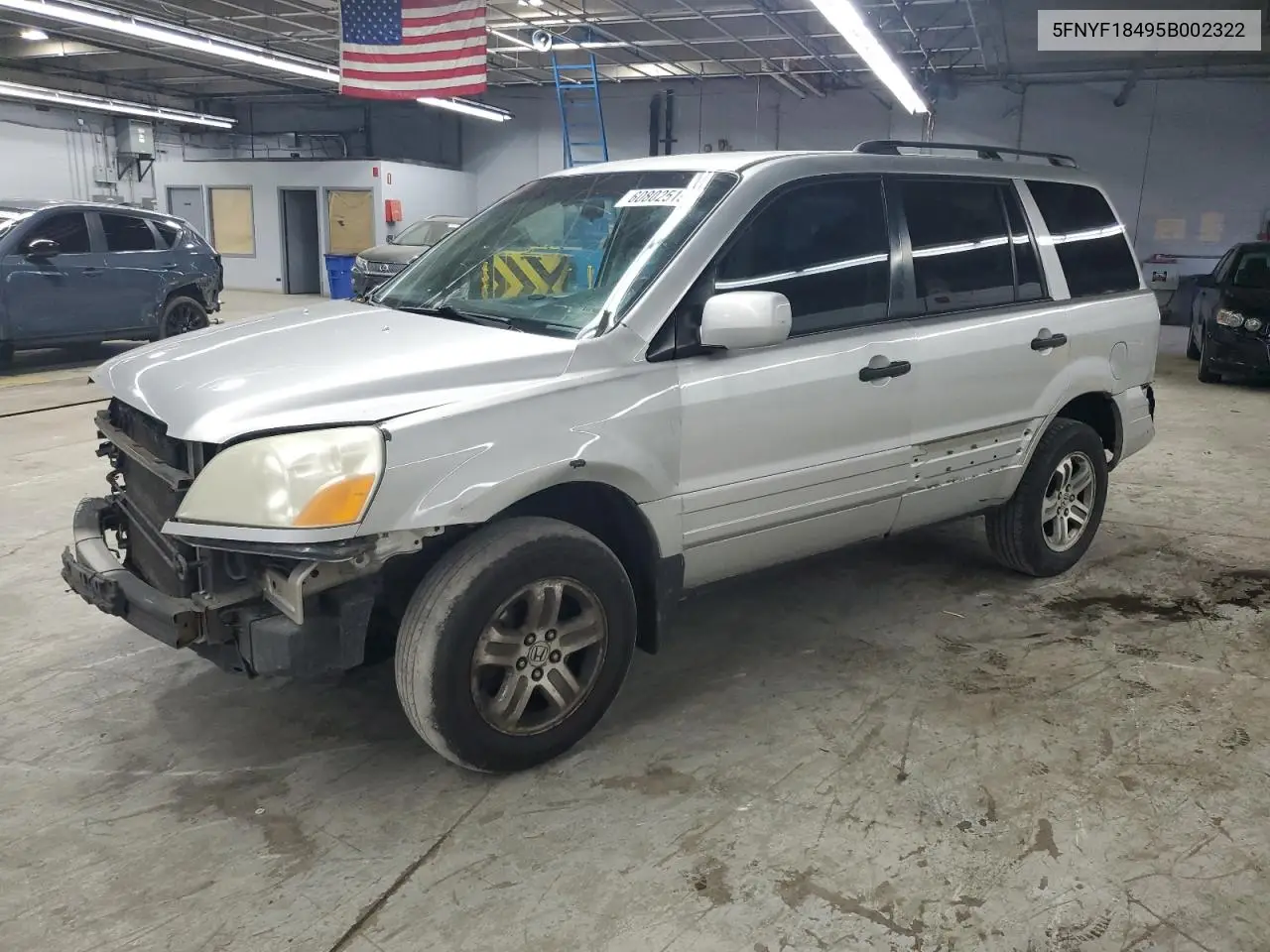 2005 Honda Pilot Ex VIN: 5FNYF18495B002322 Lot: 60802515