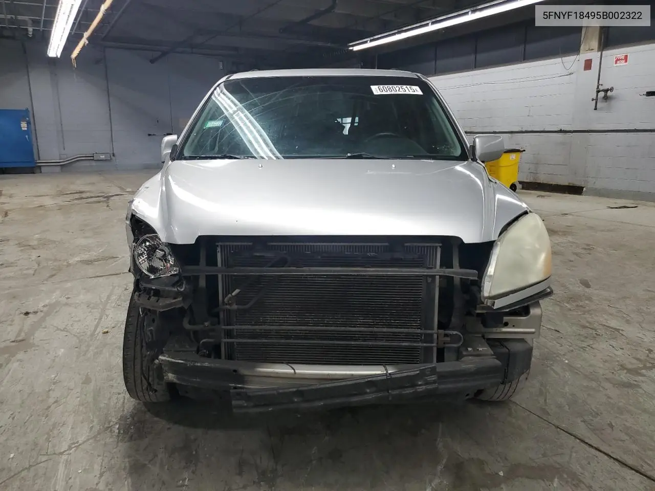 2005 Honda Pilot Ex VIN: 5FNYF18495B002322 Lot: 60802515