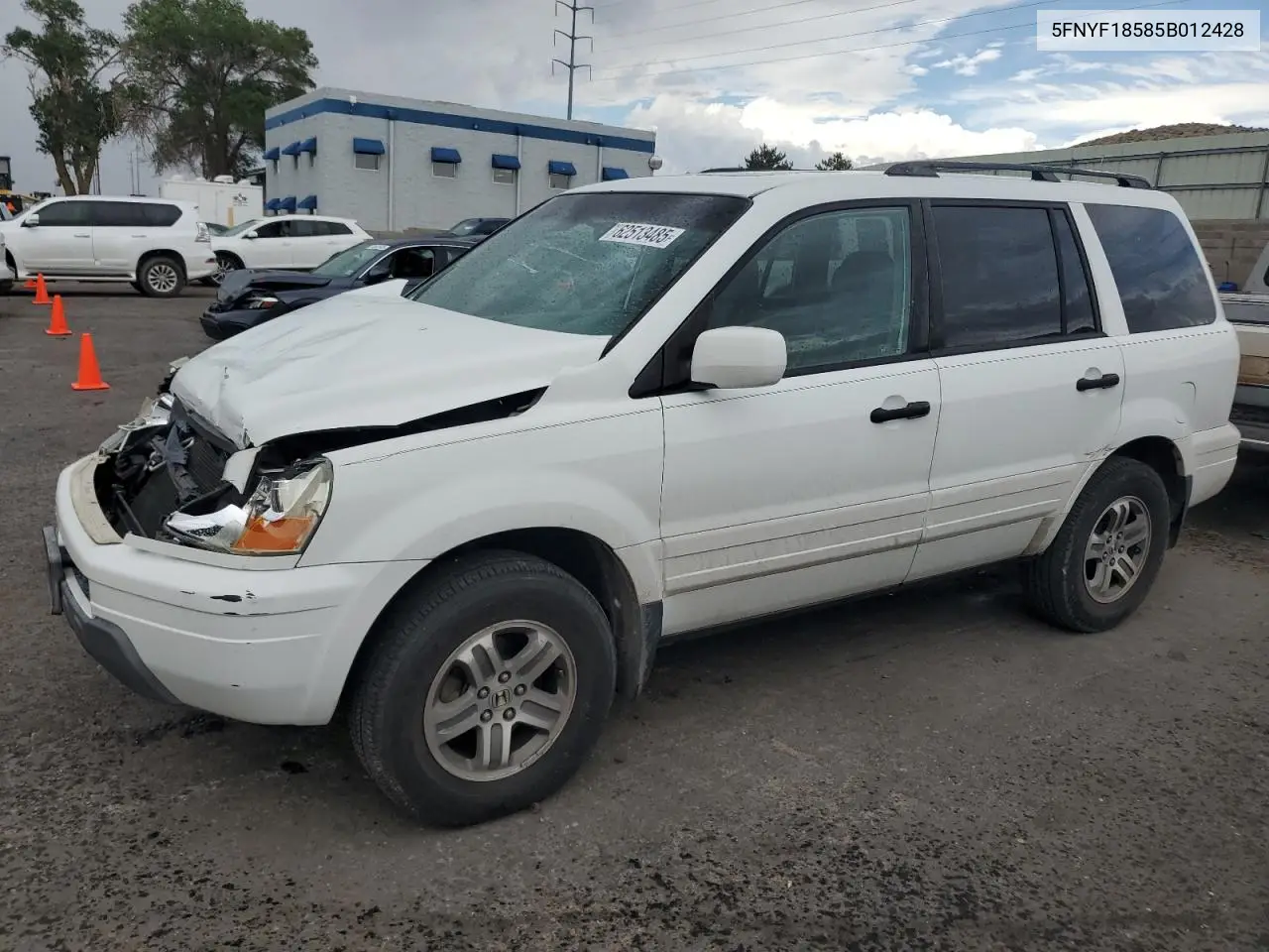 2005 Honda Pilot Exl VIN: 5FNYF18585B012428 Lot: 62513485