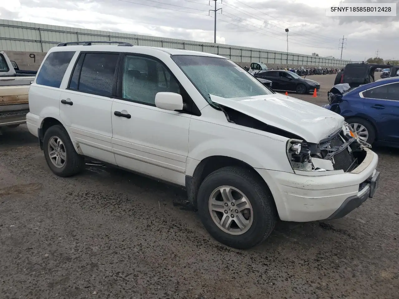 2005 Honda Pilot Exl VIN: 5FNYF18585B012428 Lot: 62513485