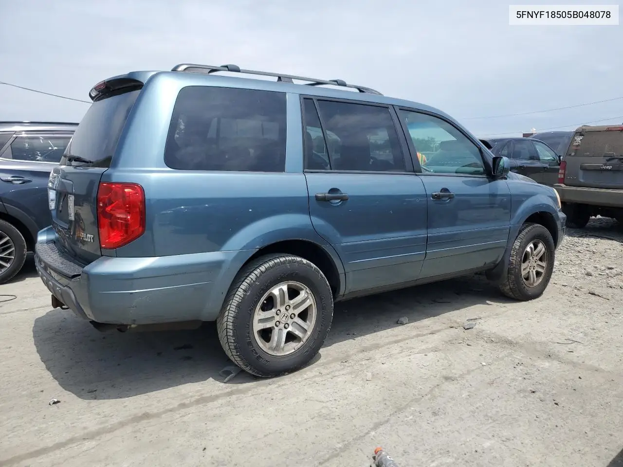 2005 Honda Pilot Exl VIN: 5FNYF18505B048078 Lot: 62709055