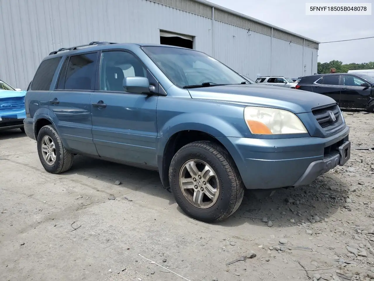 2005 Honda Pilot Exl VIN: 5FNYF18505B048078 Lot: 62709055