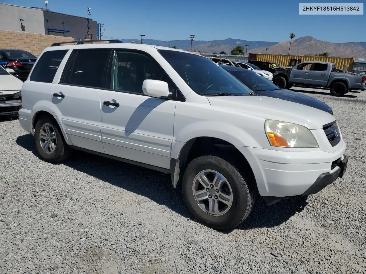 2005 Honda Pilot Exl VIN: 2HKYF18515H513842 Lot: 62722095