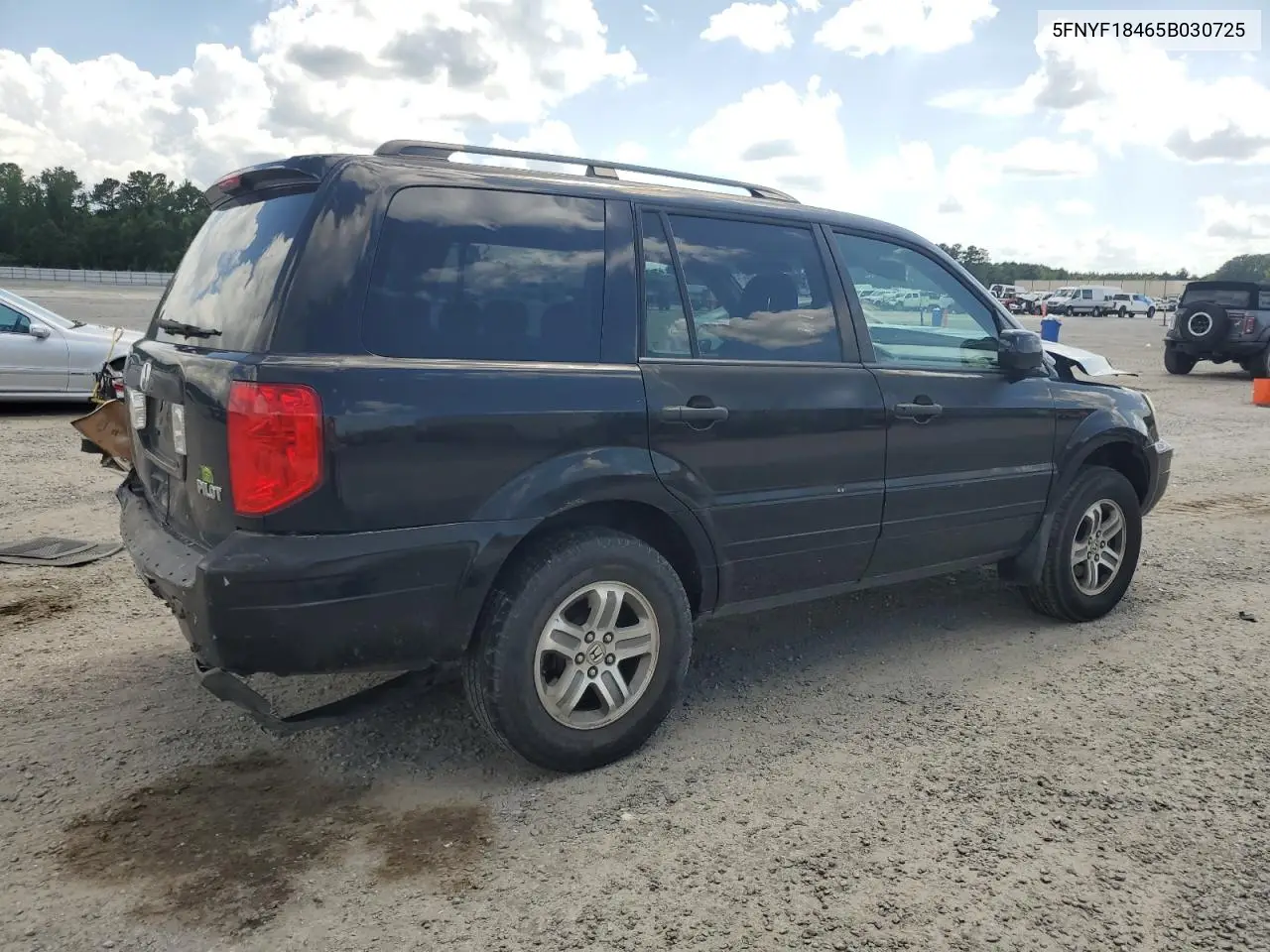 2005 Honda Pilot Ex VIN: 5FNYF18465B030725 Lot: 63075105