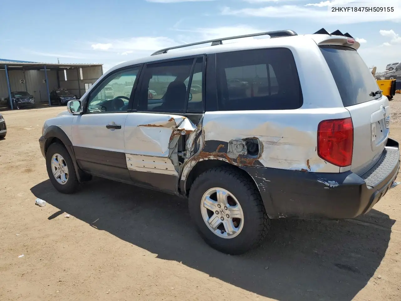 2005 Honda Pilot Ex VIN: 2HKYF18475H509155 Lot: 63190065