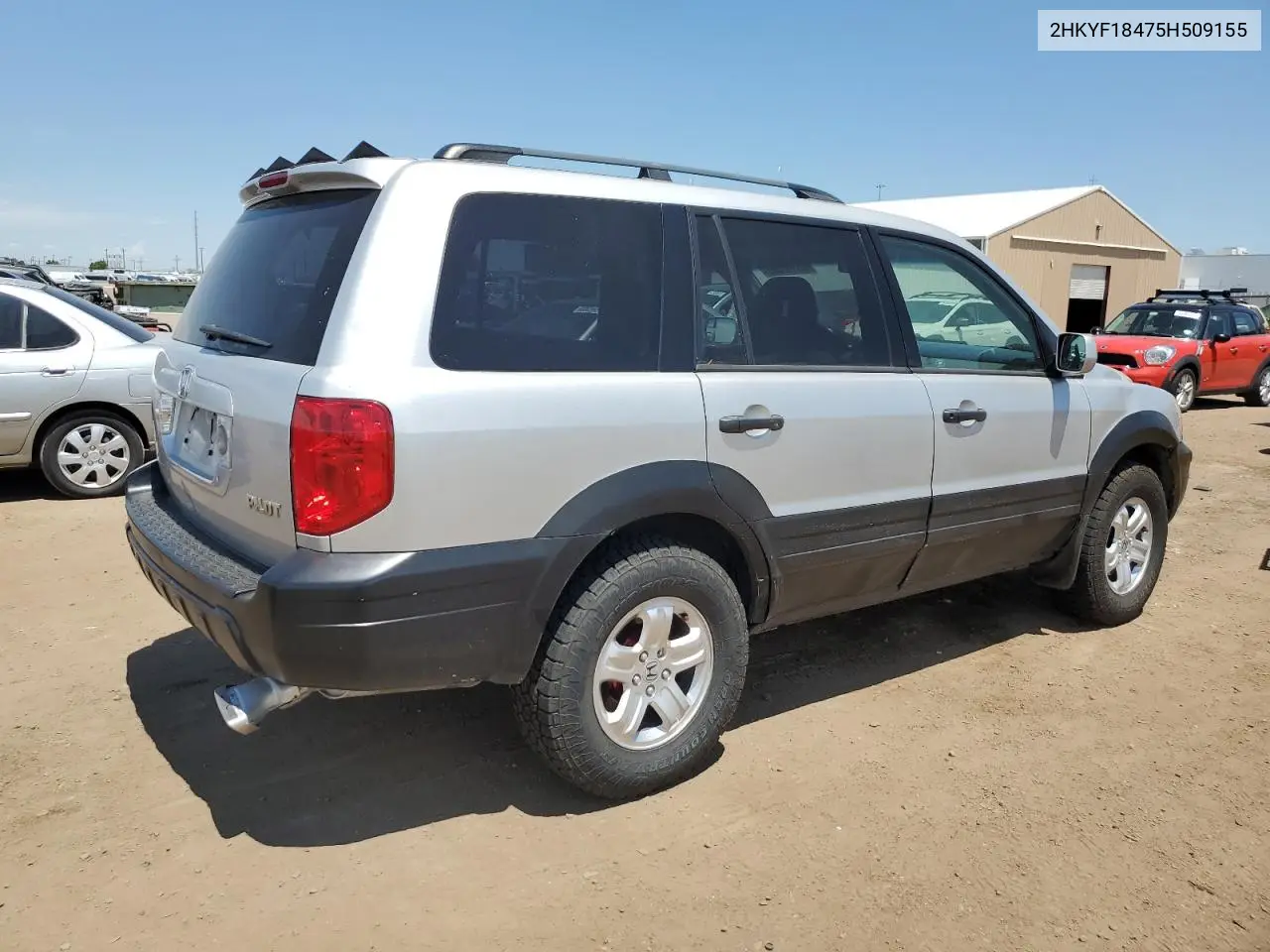 2005 Honda Pilot Ex VIN: 2HKYF18475H509155 Lot: 63190065