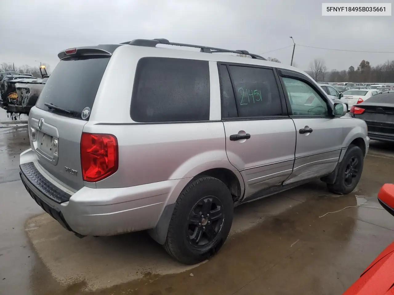 2005 Honda Pilot Ex VIN: 5FNYF18495B035661 Lot: 80532084