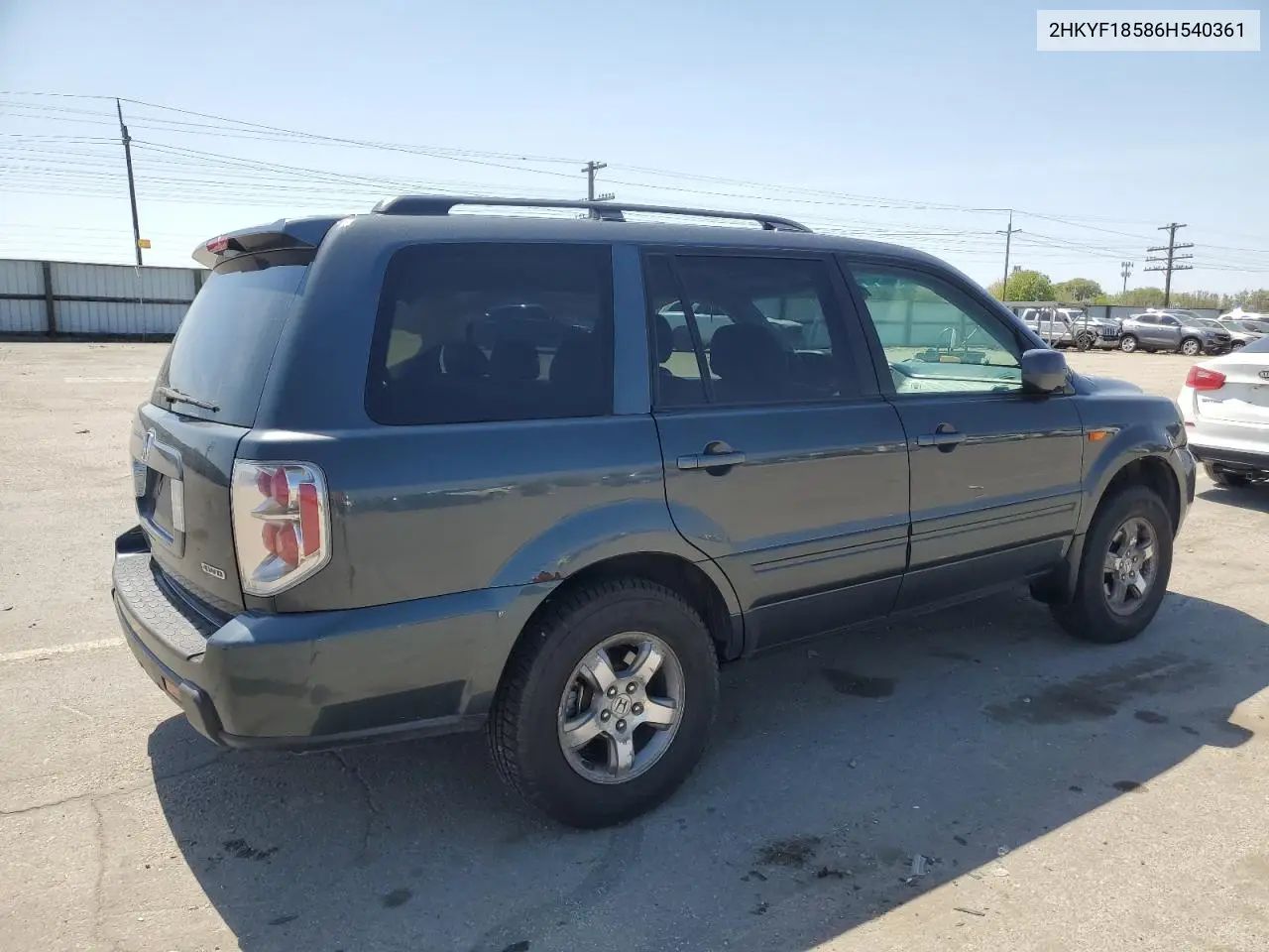 2006 Honda Pilot Ex VIN: 2HKYF18586H540361 Lot: 55513445