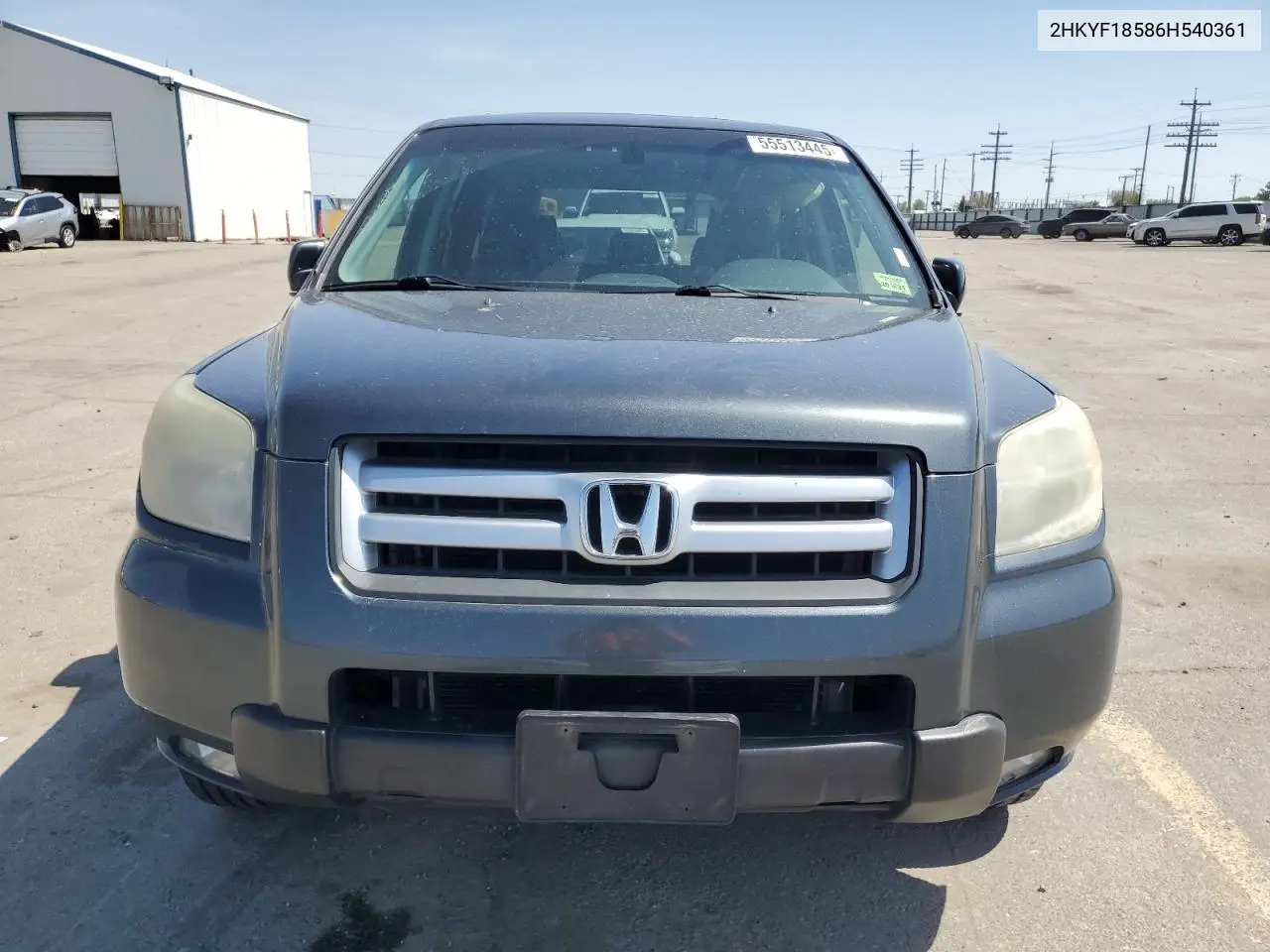 2006 Honda Pilot Ex VIN: 2HKYF18586H540361 Lot: 55513445