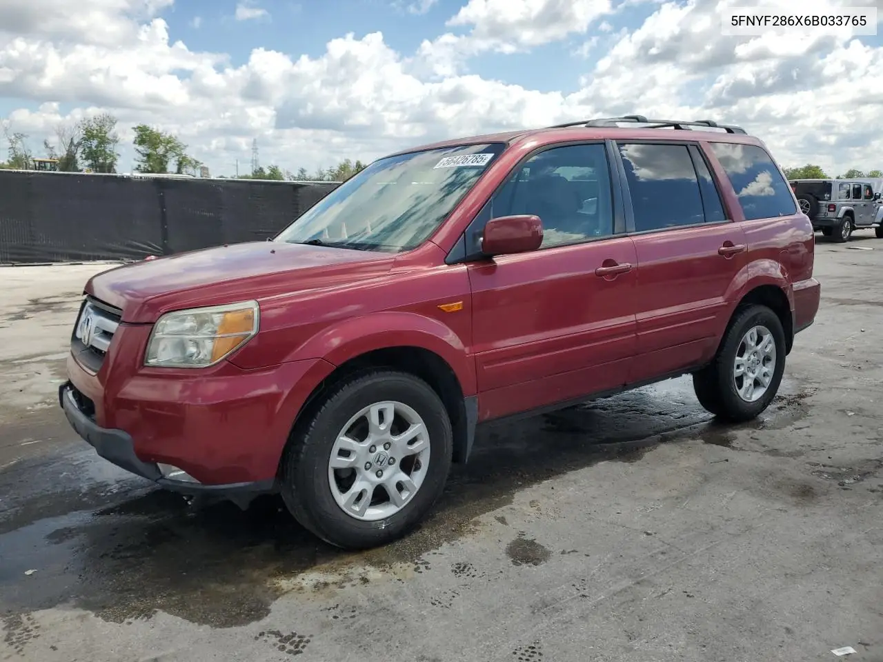 2006 Honda Pilot Ex VIN: 5FNYF286X6B033765 Lot: 56426785