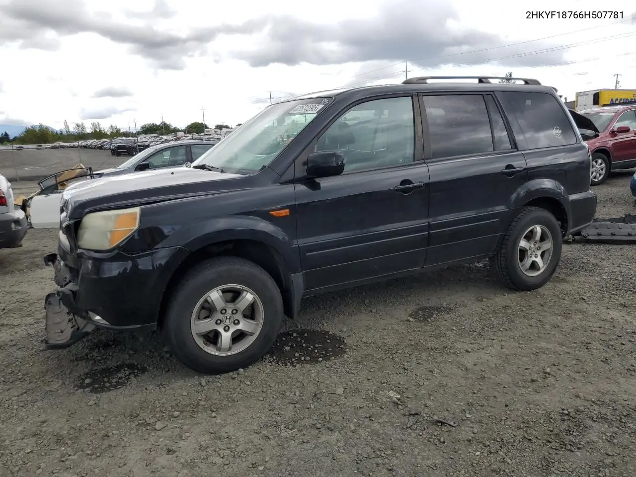 2006 Honda Pilot Ex VIN: 2HKYF18766H507781 Lot: 56674395