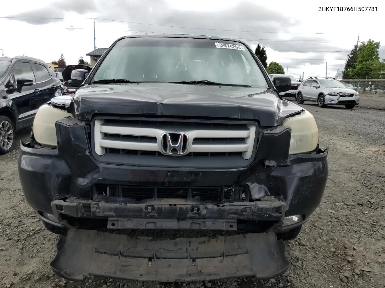 2006 Honda Pilot Ex VIN: 2HKYF18766H507781 Lot: 56674395