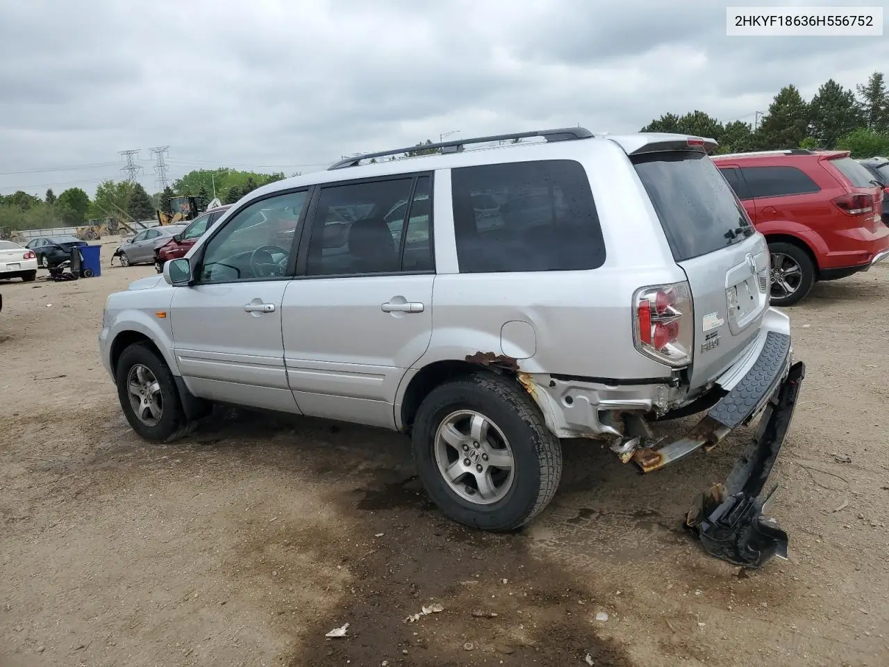 2006 Honda Pilot Ex VIN: 2HKYF18636H556752 Lot: 56744695