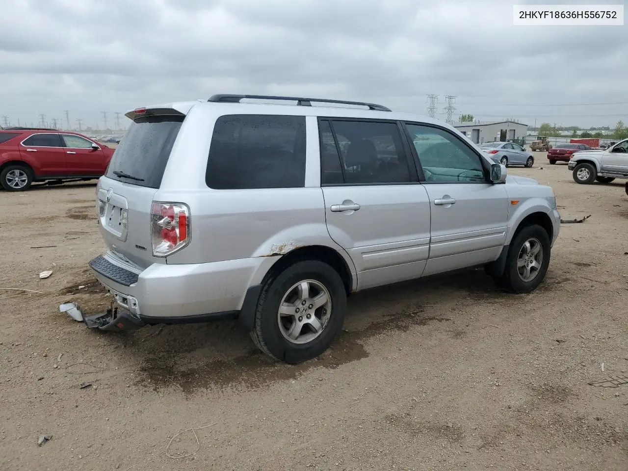 2006 Honda Pilot Ex VIN: 2HKYF18636H556752 Lot: 56744695