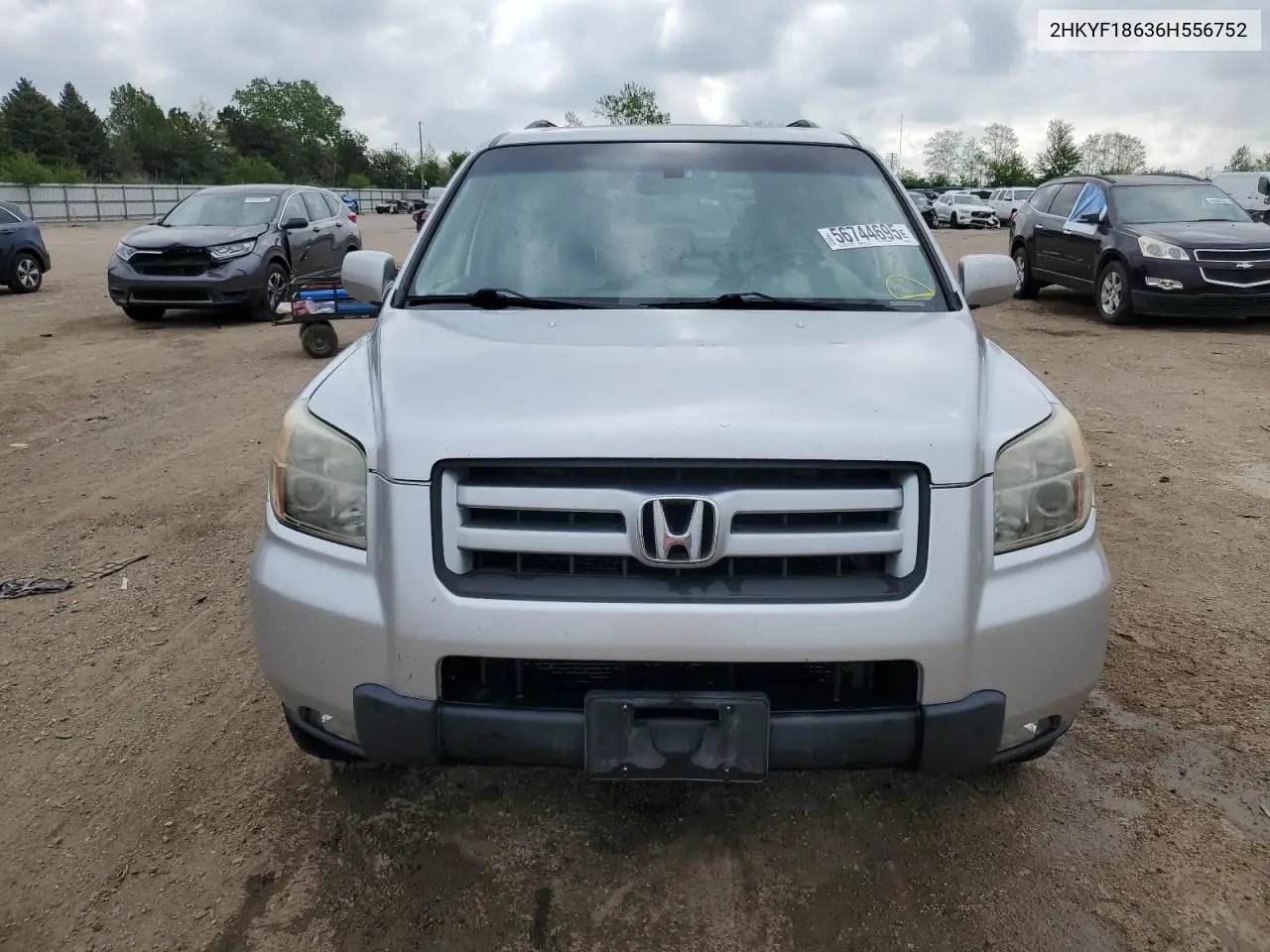 2006 Honda Pilot Ex VIN: 2HKYF18636H556752 Lot: 56744695