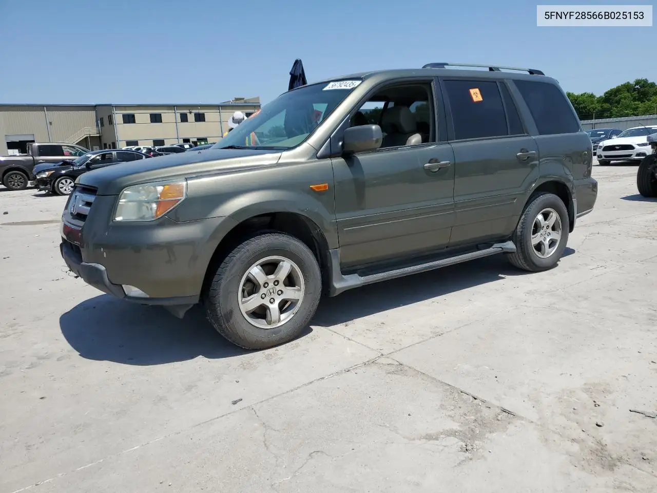 2006 Honda Pilot Ex VIN: 5FNYF28566B025153 Lot: 56792435