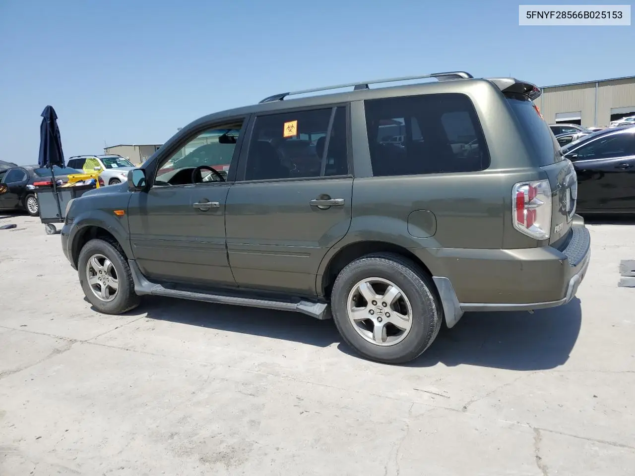 2006 Honda Pilot Ex VIN: 5FNYF28566B025153 Lot: 56792435