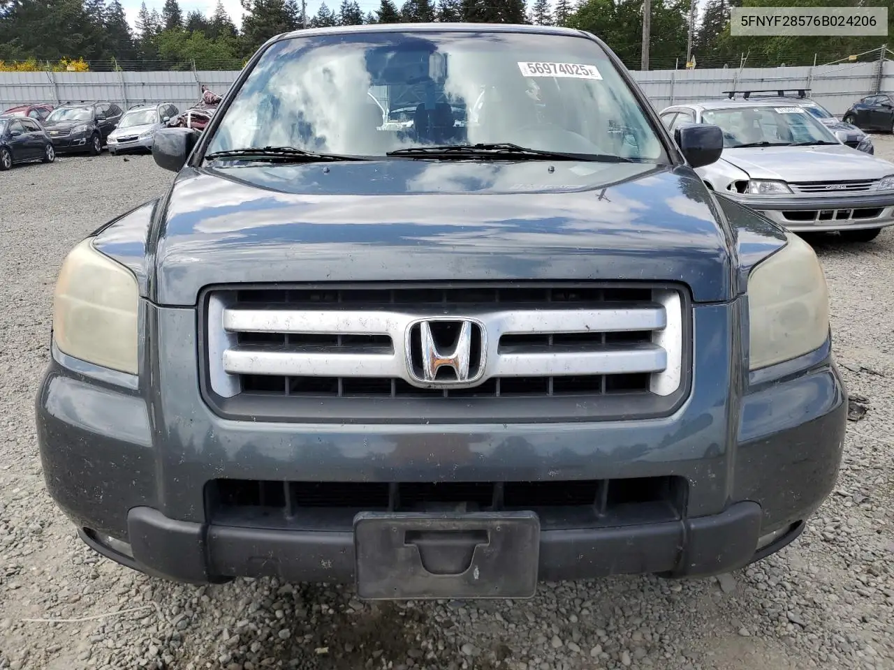 5fnyf28576b024206 5FNYF28576B024206 2006 Honda Pilot Ex