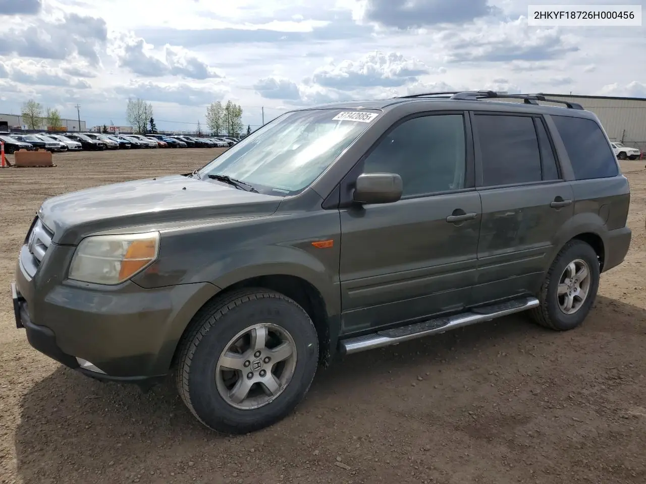 2006 Honda Pilot Ex VIN: 2HKYF18726H000456 Lot: 57342885