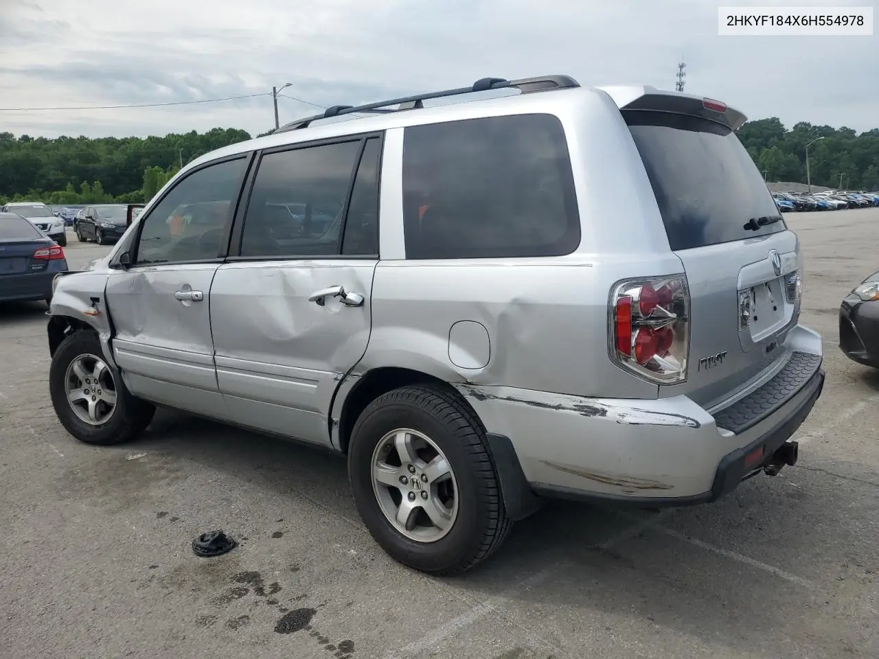 2006 Honda Pilot Ex VIN: 2HKYF184X6H554978 Lot: 58832175