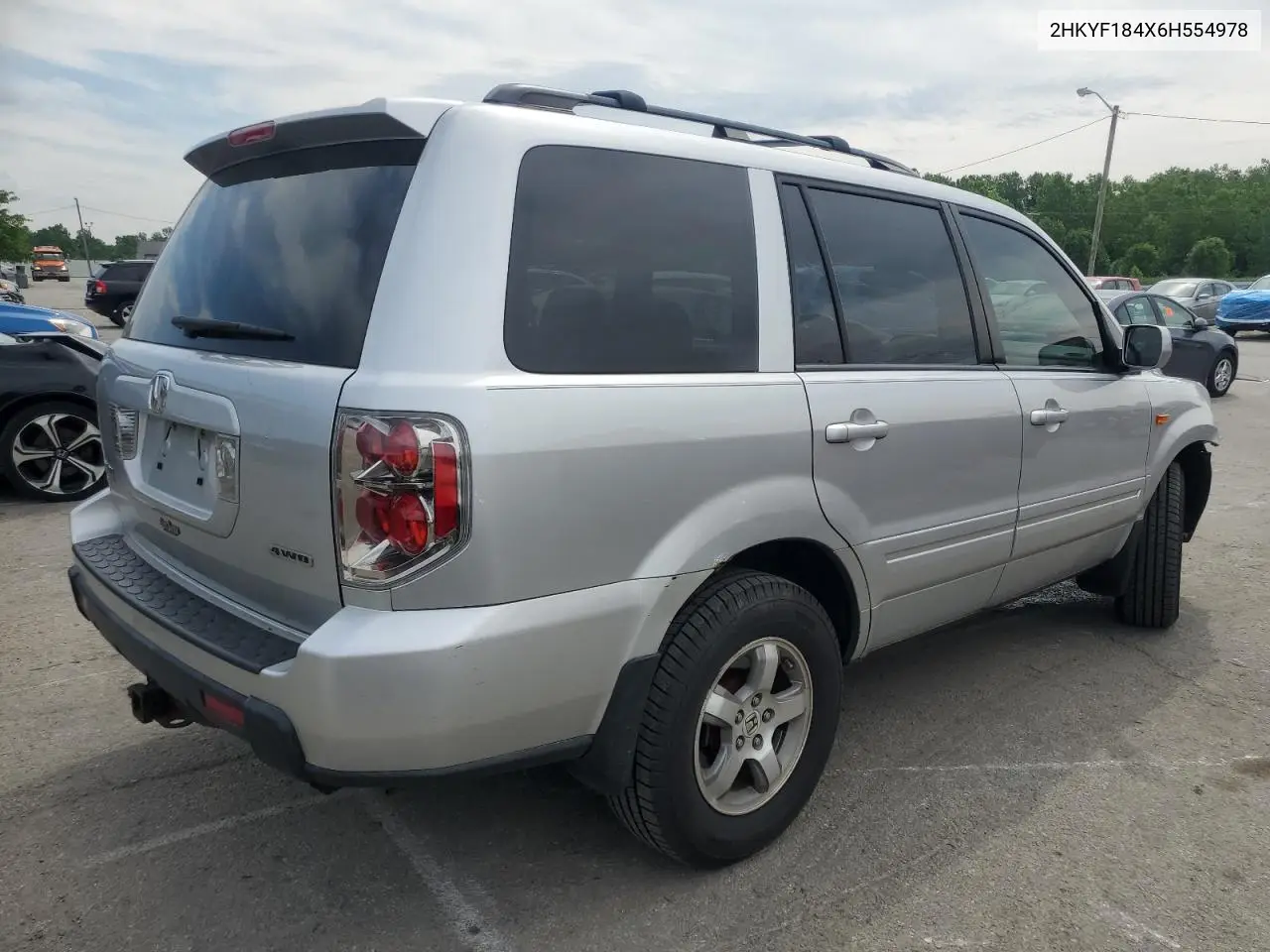 2006 Honda Pilot Ex VIN: 2HKYF184X6H554978 Lot: 58832175